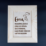 Puidust graveeritud raam "Ema"