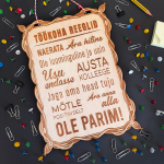 Graveeritud puidust tahvel &bdquo;T&ouml;&ouml;koha reeglid&ldquo;