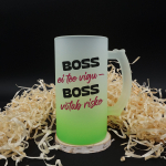 Klaaskruus "Boss ei tee vigu - boss v&otilde;tab riske"