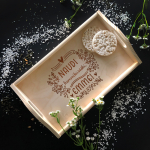 Puidust hommikueinekandik "Naudi hommikus&ouml;&ouml;ki, Emme!"