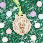 3D graveeritud puidust medal "Munade veeretamise meister"