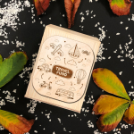 Puidust, graveeringuga hoiukarp "Travel fund"