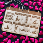 Riputatav puidust tahvel "T&auml;iusliku n&auml;dala kalender"