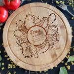 &Uuml;mmargune bambusest l&otilde;ikelaud &bdquo;Ema k&ouml;&ouml;gis tehakse s&uuml;&uuml;a armastusega&ldquo;