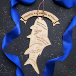 Graveeritud puidust tahvel &bdquo;Kalamehe reeglid&ldquo;