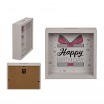 Aknaga puidust rahakassa "Happy birthday"