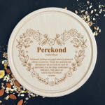 Graveeritud &uuml;mmargune l&otilde;ikelaud "Perekond"