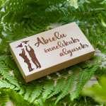 Puidust rahakarp "Abielu &otilde;nnelikuks alguseks"