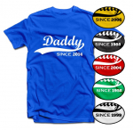 T-s&auml;rk &bdquo;Daddy since&ldquo; soovitud aastaarvuga