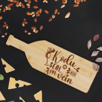 Pudelikujuline bambusest l&otilde;ikelaud &bdquo;Kodu on seal, kus on vein&ldquo;