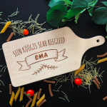 Puidust l&otilde;ikelaud "Siin k&ouml;&ouml;gis seab reegleid ema"