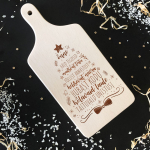 Graveeritud puidust l&otilde;ikelaud &bdquo;P&uuml;hadesoovid&ldquo;