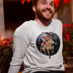 Pusa  "Santa riding to Christmas" (ilma kapuutsita)