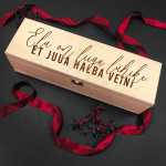 Puidust pudelikarp "Elu on liiga l&uuml;hike"