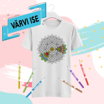 Laste t-s&auml;rk "V&auml;rvi ise! Mandala"