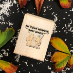 Puidust rahakarp "Ma tahan sinuga koos vananeda"