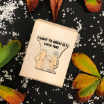 Puidust rahakarp "I want to grow old with You"