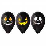 Premium &otilde;hupallid "Halloween faces" (3 tk)