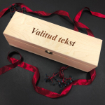 Puidust pudelikarp sinu soovitud graveeritud tekstiga