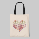 Riidest kott "Eggplant and peach"