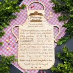 Graveeritud puidust tahvel &bdquo;Perenaise reeglid&ldquo;