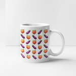 Tass "Eggplant and peach"