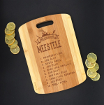 XL bambusest l&otilde;ikelaud &bdquo;Grillireeglid meestele&ldquo;