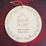 Graveeringuga puitplaat "Kodu on seal, kus on ema"