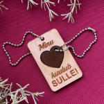 Puidust ripatsite komplekt "Minu s&uuml;da kuulub SULLE"