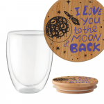 Topeltseinaga klaasist tass "To the moon and back", 350ml