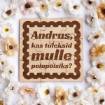 Puidust tassialus - pusle "Kas tuleksid mulle peiupoisiks?" Sinu valitud nimega