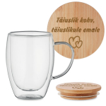 Topeltklaasist kruus "T&auml;iuslik kohv, t&auml;iuslikule emale" 350ml