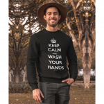 Pusa "Keep Calm Wash Your Hands" (ilma kapuutsita)