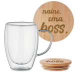 Topeltklaasist kruus " Abikaasa. Ema. Boss." 350ml