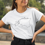 Naiste T-s&auml;rk "Eesti kaardi kontuur"