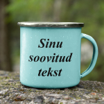 Metallist kruus teie valitud tekstiga