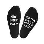 Naiste sokid &bdquo;Keep calm.I'm the boss lady&ldquo;