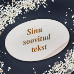 Puidust ovaalne l&otilde;ikelaud Sinu valitud tekstiga