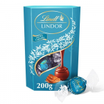 LINDT LINDOR piima&scaron;okolaadipallid soolase karamelliga, 200g