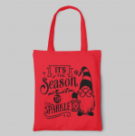 V&auml;rviline riidest kott "It's the season to sparkle"