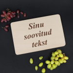 Ristk&uuml;likukujuline puidust l&otilde;ikelaud teie soovitud tekstiga