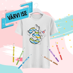 Laste T-s&auml;rk "V&auml;rvi ise! Olen juba kolmeaastane"