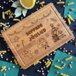 Bambusest l&otilde;ikelaud "J&otilde;ulud" Sinu valitud nimega