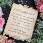 Graveeringuga puitplaat "Kodu on seal, kus on ema"