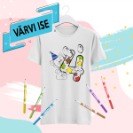 Laste T-s&auml;rk "V&auml;rvi ise! Olen juba nelja-aastane"