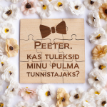 Puidust tassialus - pusle "Kas tuleksid minu pulma tunnistajaks?" Sinu valitud nimega