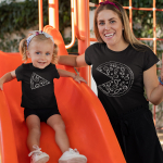 T-s&auml;rkide komplekt emale ja lapsele "Pizza"