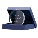 Klaasmedal karbis (lisatasu eest graveerimise v&otilde;imalus)