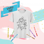 Laste T-s&auml;rk "V&auml;rvi ise! Pingviinike"