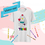 Laste T-s&auml;rk "V&auml;rvi ise! Tere!"